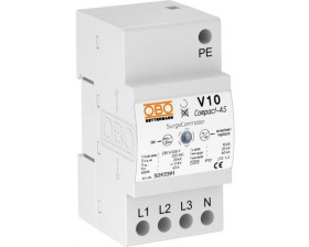 Ogranicznik przepięć 4P V10 Typ T2+T3 kompaktowy 255V sygnalizacja akustyczna, V10 COMPACT-AS 5093391