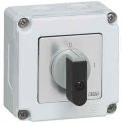 Baco NB03AQH Cam Switch with On-Off Toggle 90&#xB0; 3 Contacts Grey/Black