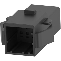 Plug housing, 8 pole, pitch 2.5 mm, straight, black, 1-1318114-4