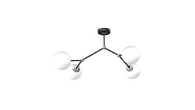 Lampa Sufitowa Joy Black 4Xe14 Mlp7529 Milagro