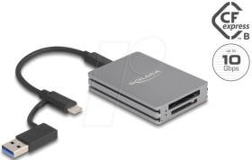 91011 Card Reader, USB-A/-C, for SD, CFexpress Type-B