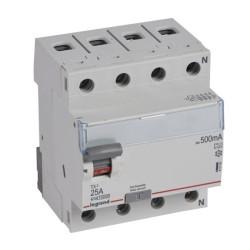 Wyłącznik różnicowoprądowy 4P 25A 0,5A typ A P304 TX3 411794