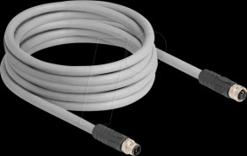 80541 M12 Cable L-coded 5 pin male to female PUR suitable for drag cha