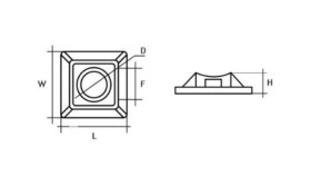 Opaski Zaciskowe Uchwyt 20X20 Czarny 50Szt