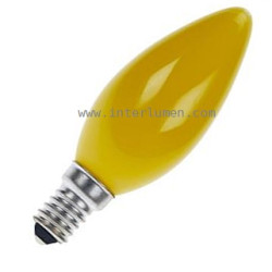 Kolor. B35 40W żółta ChRL E14 240V