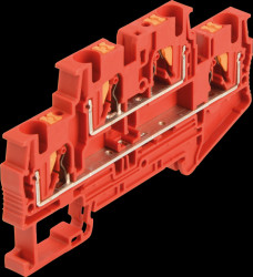 3211791 Double-deck terminal block, PTTB 4, red