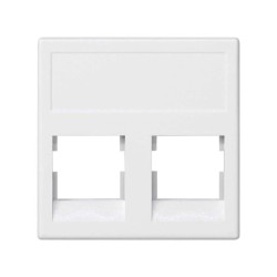 Simon Connect Płytka K45 2x RJ bez osłon NEXANS czysta biel KB085/9