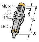 Turck Czujnik indukcyjny nie podtynkowy NPN, zamknięty NI4U-EG08-AN6X