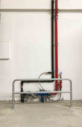 Bariera ochronna Bariera ochronna szerokość bariery 1000mm Ø 60mm wysokość bariery 1000mm Szary