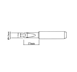 900M-T-RT Fork Black Soldering Iron Tip