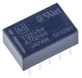Przekaźnik sygnału, 5V dc, DPDT, montaż PCB, Panasonic