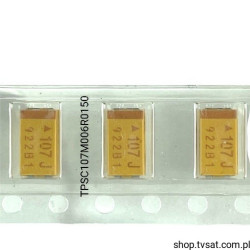 TPSC107M006R0150 Tantalum 100uF 6.3V 20% SMD-C AVX