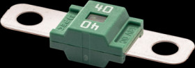Automotive flat fuse, 40 A, 58 V, green, (L x W x H) 41 x 8.24 x 12 mm, MDP040M6