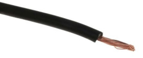 Przewód jednożyłowy linkowy, 2491B, 1 mm², 32/0,2 mm, 17 AWG, Bezhalogenowe, 500 V, Czarny, dł. 100m, RS PRO