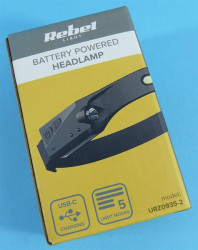 LATARKA CZOŁ.AKU 5W COB+3W LED