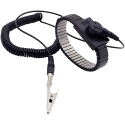 Quadrios 1903EC039 ESD wrist strap black 10 mm stud socket grounding wristband