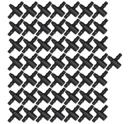 50x Dwójnik do emiterów i kroplowników patykowych 4mm wtyk na wąż 3x5mm DSK-5133L4-50