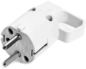 Wtyczka z uchem, z/u uni-schuko 16A 250V IP20 BIAŁA VIPLAST 325-01