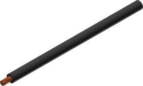 Silicone-switching strand, highly flexible, halogen free, Cableline, 4.0 mm², 1036 x 0.07 mm, black, outer Ø 5.4 mm, 61.7611-100