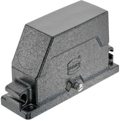 Grommet housing, size 24B, die-cast aluminum, 1 x M25, angled, central locking, IP65/IP68/IP6K9K, 19405241581