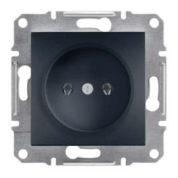 ASFORA Gniazdo pojedyncze 2P bez ramki antracyt EPH3000171