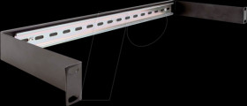66883 19" top hat rail panel, 1 U, black