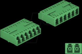 87925 FO coupling LC / LC Hexaplex, green