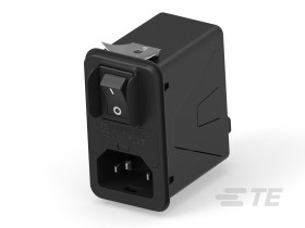 Filtr wejściowy złącza IEC1 12A TE Connectivity Zatrzask 5 x 20mm