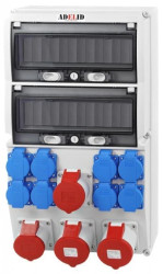 Rozdzielnica budowlana 26M 2x32A/5P 2x16A/5P 8x230V bez zabezpieczeń RSX228