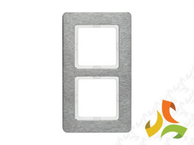BERKER Q.7 Ramka 2 podwójna pionowa metal stal szlachetna 10126083 HAGER