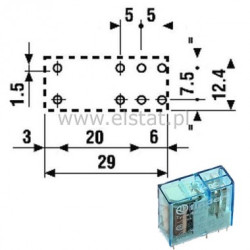 Przekaźnik Finder 40.52.7.005 ( 5VDC, 8A, 2P)