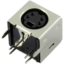 Connfly DS1093-01-BN40 Mini DIN Socket 4 Pin Mounted 1 piece