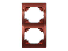 LOGO Ramka pionowa 2 podwójna brązowy metalik 9LRV-2 KARLIK