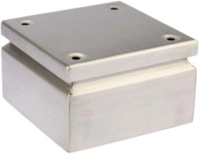 Puszka elektroinstalacyjna, 150 x 150 x 80mm, IP66, kolor Niemalowany, materiał Stal nierdzewna, 0-wejściowa, RS PRO