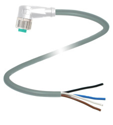 Pepperl+Fuchs 213518 Złącze konfekcjonowane czujnika/aktuatora V1-W-E8W-20M-PUR, piny: 4, 20 m, 1 szt.