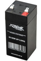 XTR4.5-4 Akumulator firmy żelowy XTREME 4V 4.5Ah wymiary: 47x47x102(107)mm; masa: 0.45kg