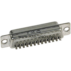 Harting 09 67 025 4704 D-SUB Receptacles 25-Pin Solder Bucket 180&#xB0;