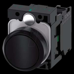 3SU1100-0AB10-1BA0 Push button, 1 NO, black, round