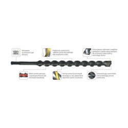 Wiertło do betonu K2 z uchwytem SDS-plus ø6x50/110 mm