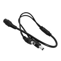 Rozdzielacz DC 12V 1we-2wy 2,1/5,5 na kablu 20-25cm, rozgałęźnik