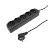 Przedłużacz sieciowy czarny 5x gniazdo 5,0m EPS-505-2