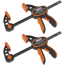 Sealey QBC1502 Quick Bar Clamp Set 150mm 2pc