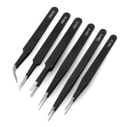 Zestaw pęset antystatycznych - ESD - 6szt.