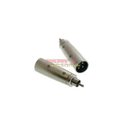 Przejście wt.XLR/wt.RCA metal.