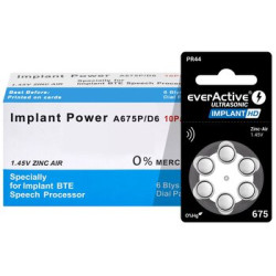 66 x baterie do aparatów słuchowych everActive ULTRASONIC IMPLANT HD 675