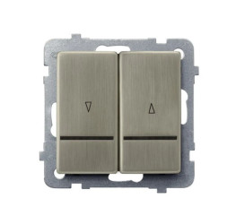 Sonata Łącznik żaluzjowy z podświetleniem niebieskim z blokadą mechaniczną nowe srebro ŁP-7RMBS/m/44