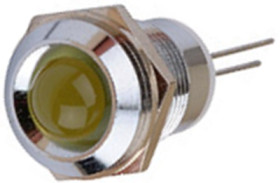 Signal light, red, 220 mcd, Mounting Ø 12 mm, pitch 2.54 mm, LED number: 1, 2676.8023