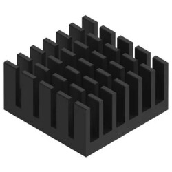 Heatsink, (L x W x H) 20 x 20 x 10 mm, 17 K/W, black anodized, 40906110102020