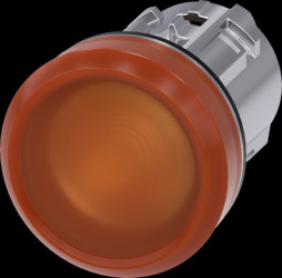 Light attachment, illuminable, waistband round, amber, mounting Ø 22.3 mm, 3SU1051-6AA00-0AA0