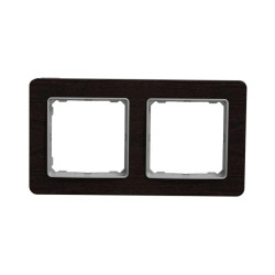 Ramka 2-krotna, wenge, efekt drewna, Sedna Elements SDD381802